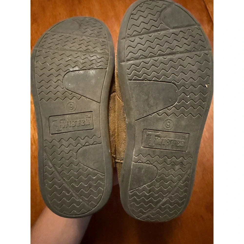 Twister Kids Brown Basketweave Faux Suede Chukka Boots Size 9 Toddler